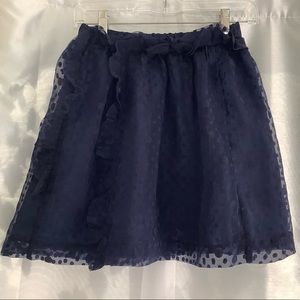 Crewcuts chiffon navy party skirt, pull-on